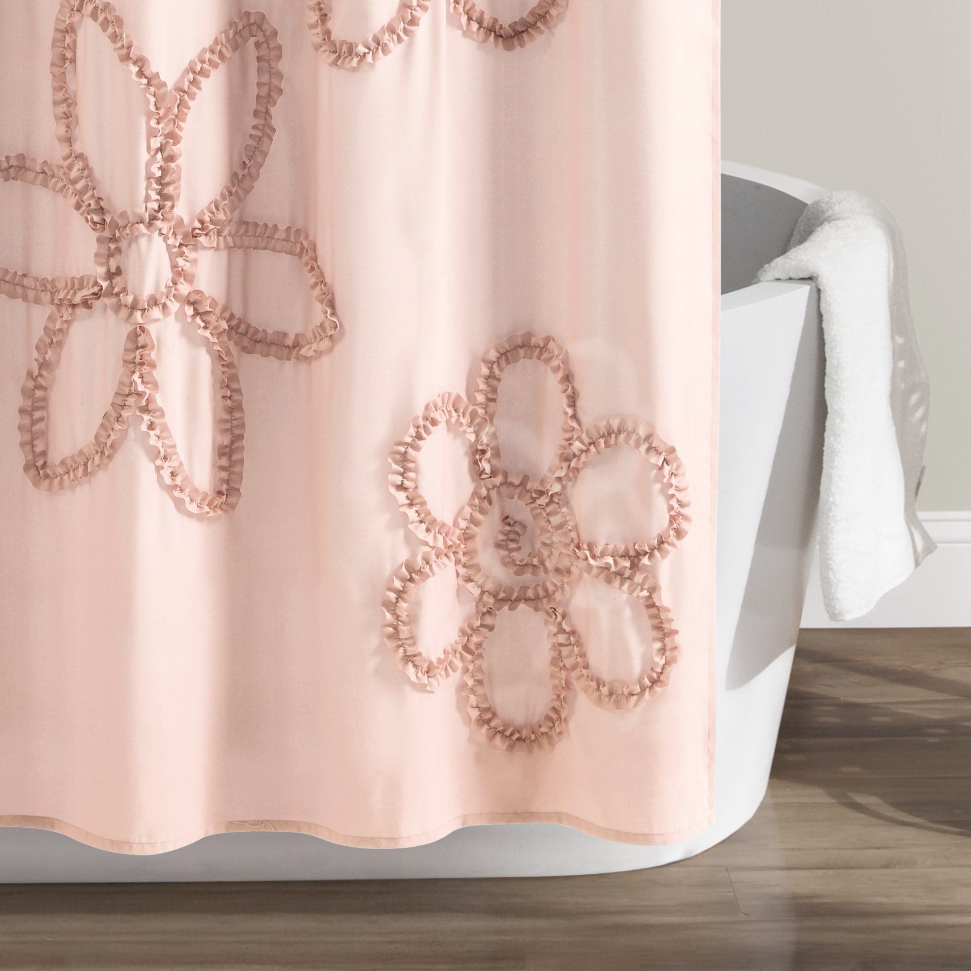 Ruffle Flower Shower Curtain Lush Decor Lushdecor 2398