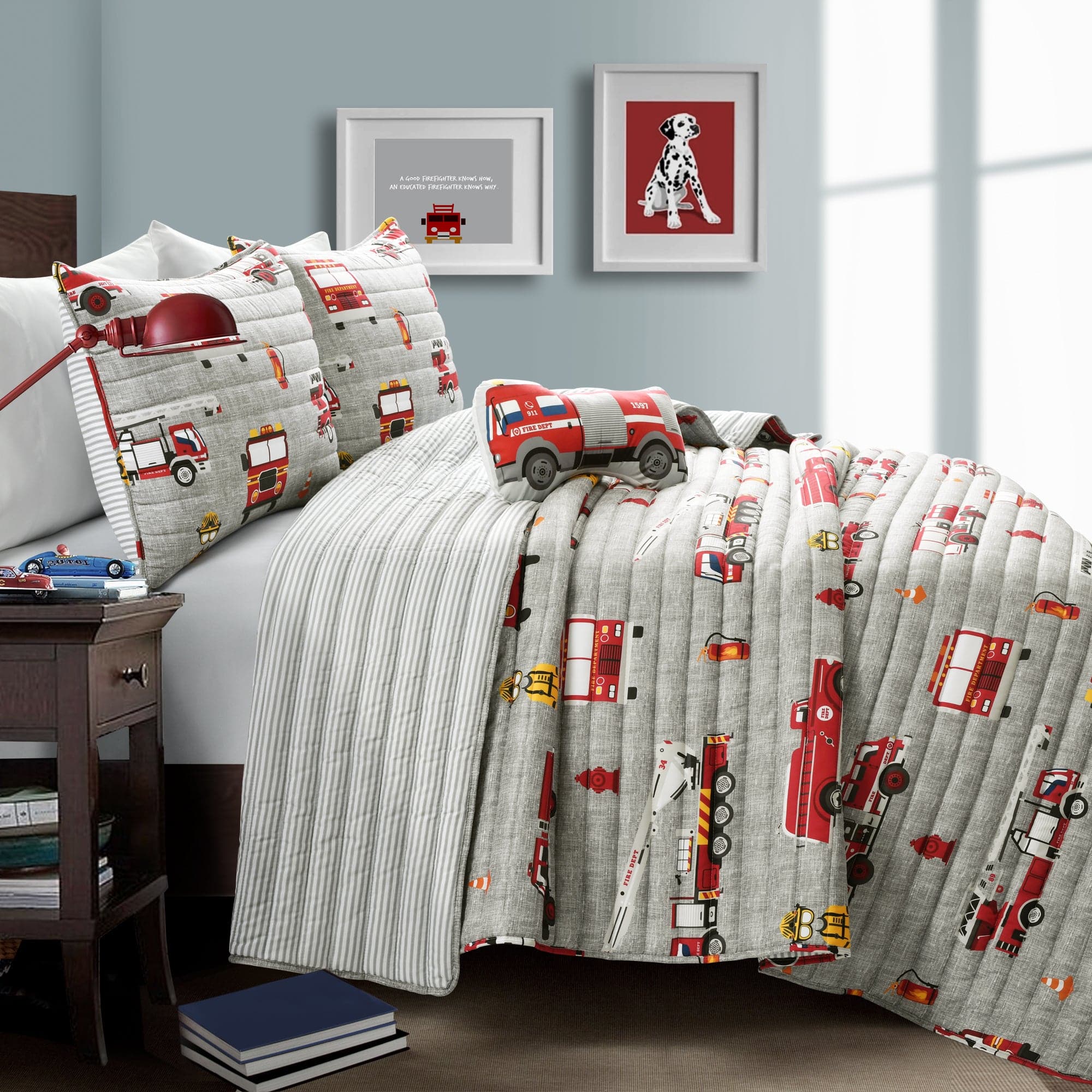 fire truck quilt cover