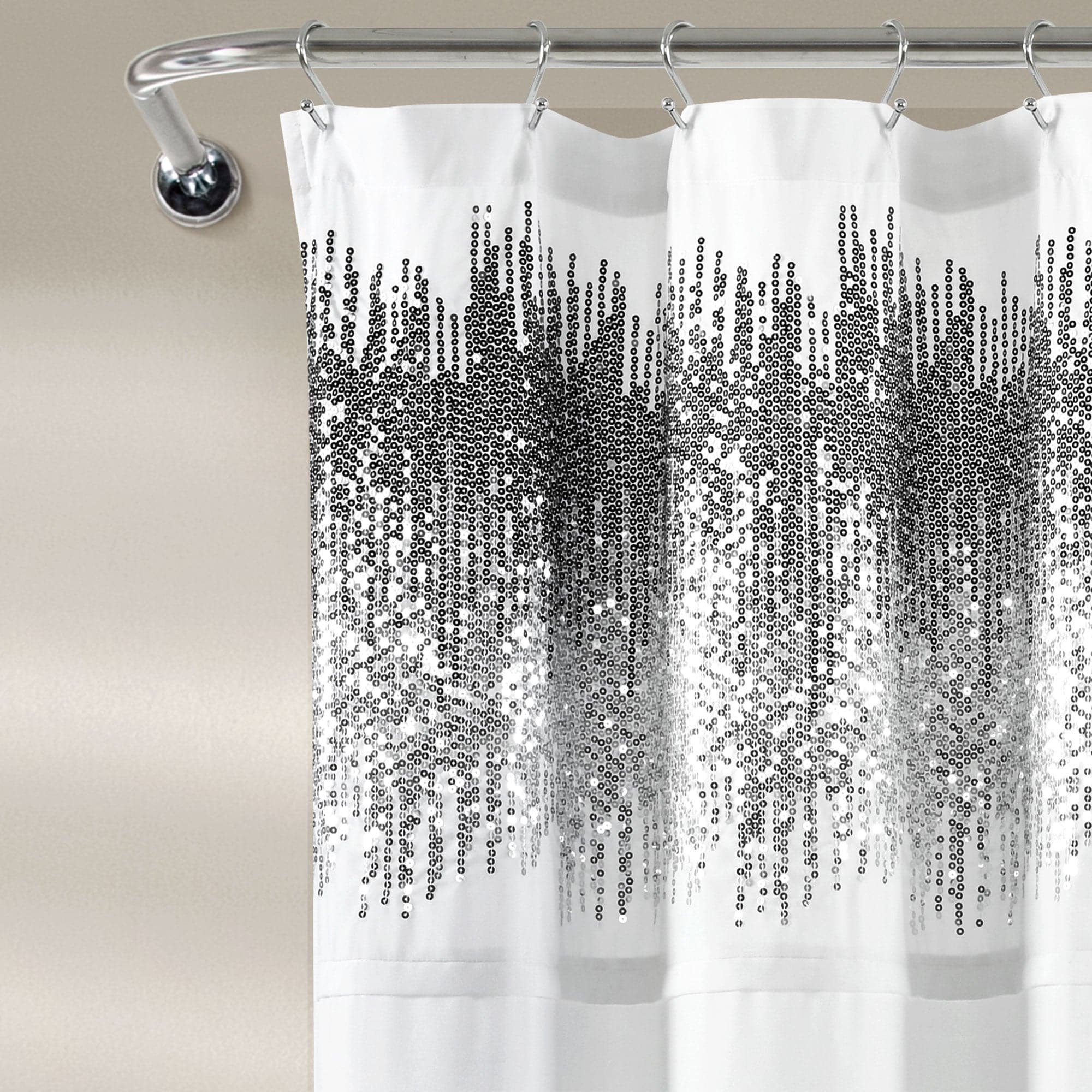 gold sequin shower curtain