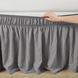 Ruched Ruffle Elastic Easy Wrap Around Bed Skirt | Lush Decor | www ...