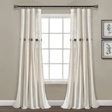 Linen Button Window Curtain Panel | Lush Decor | www.lushdecor.com ...