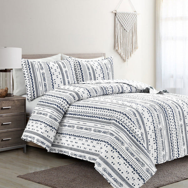 Hygge Stripe 3 Piece Quilt Set | Lush Decor | www.lushdecor.com – LushDecor