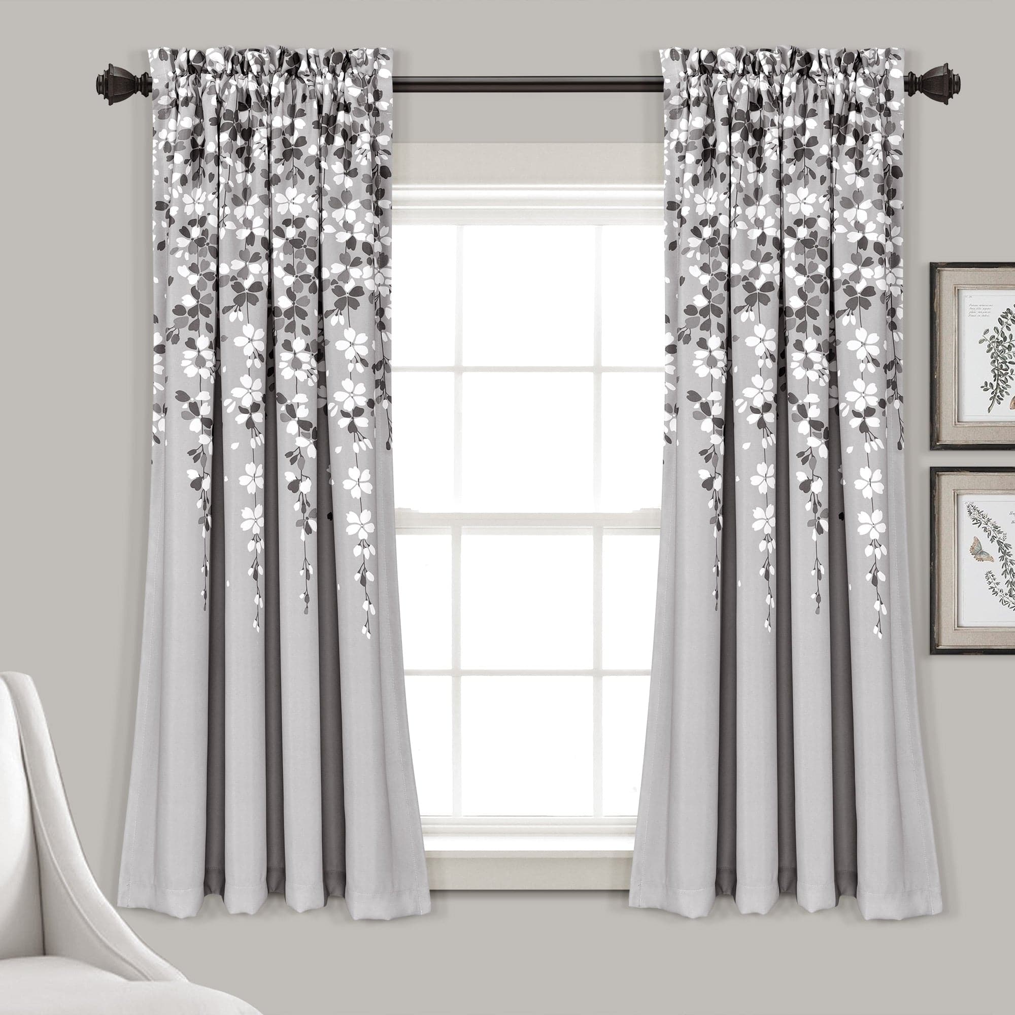 Weeping Flower Room Darkening Window Curtain Pair Lush Decor Wwwlushdecorcom LushDecor