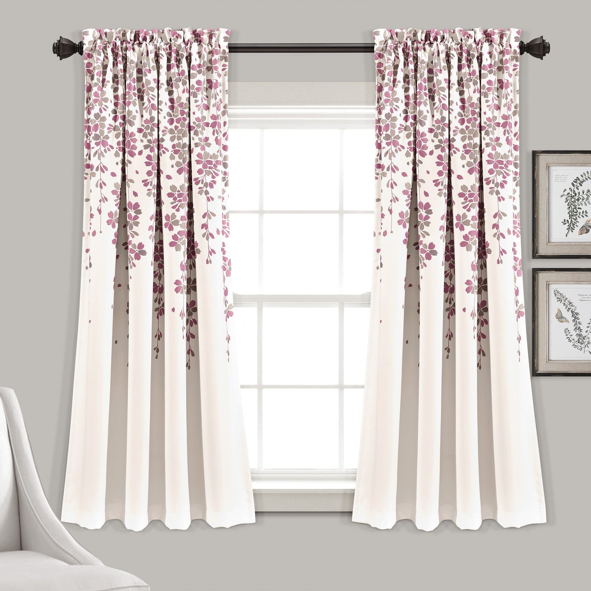 Weeping Flower Room Darkening Window Curtain Pair Lush Decor Wwwlushdecorcom Lushdecor