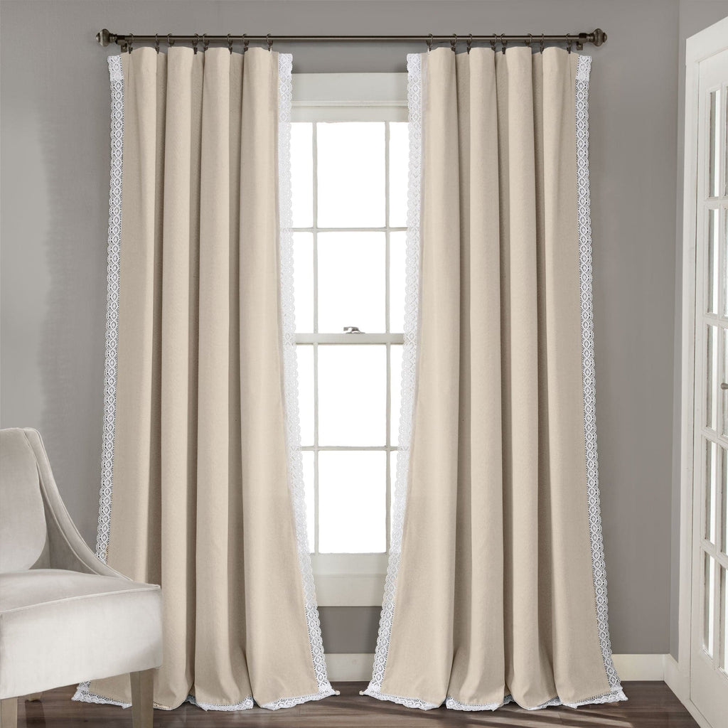 Rosalie Faux Linen Window Panel Set | Lush Decor | www.lushdecor.com ...