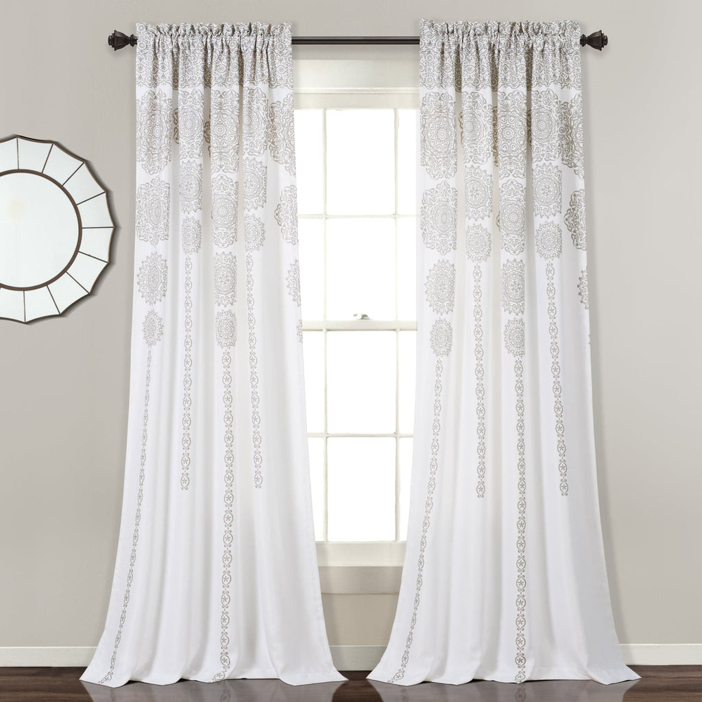 Stripe Medallion Light Filteringroom Darkening Window Curtain Set Lush Decor Lushdecor 4330