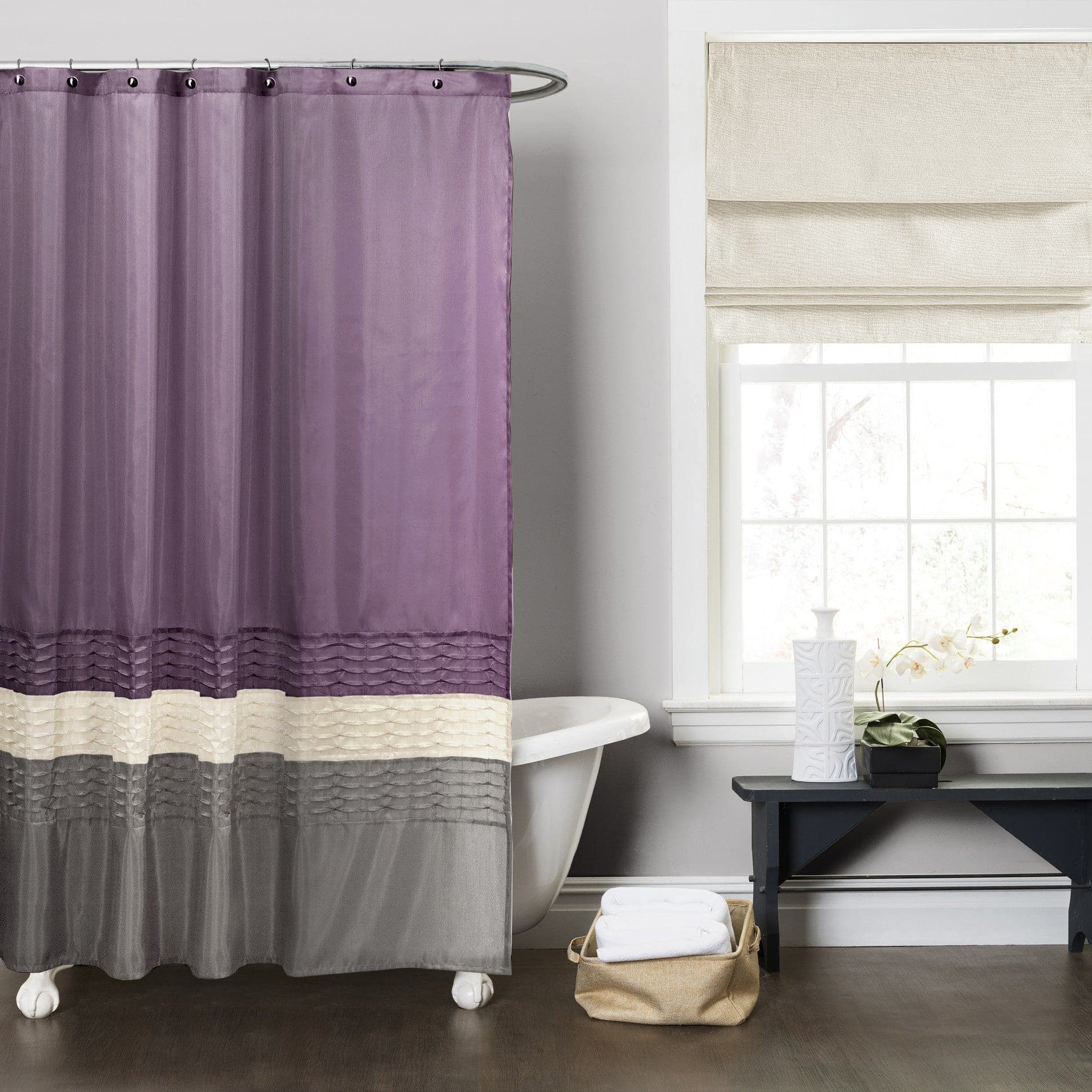 lilac shower curtain