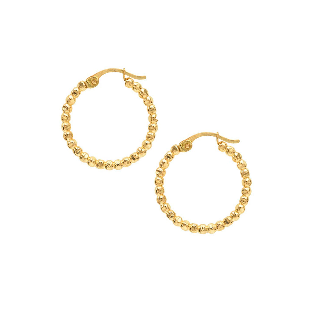 Nugget Hoops | CJK Jewelry