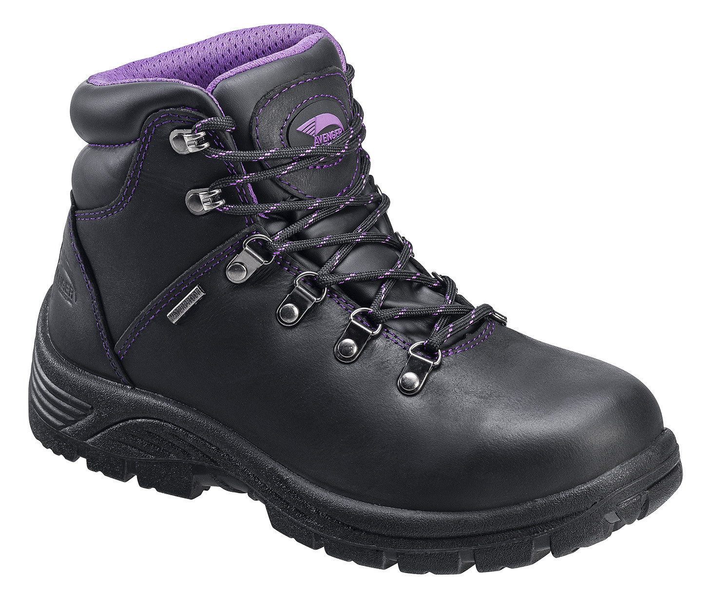 women's black slip resistant work boots