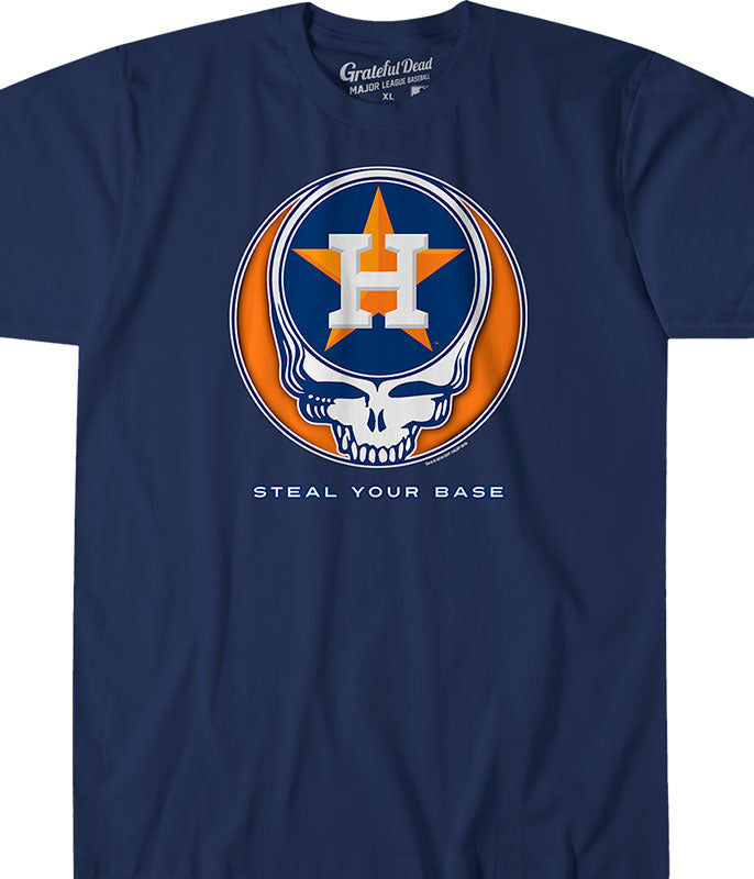 Houston Astros V Tie-Dye T-Shirt - Navy/Orange