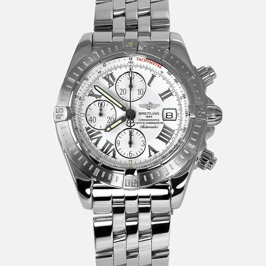 Breitling Chronomat Evolution White Dial A13356 - DAN ROYTER