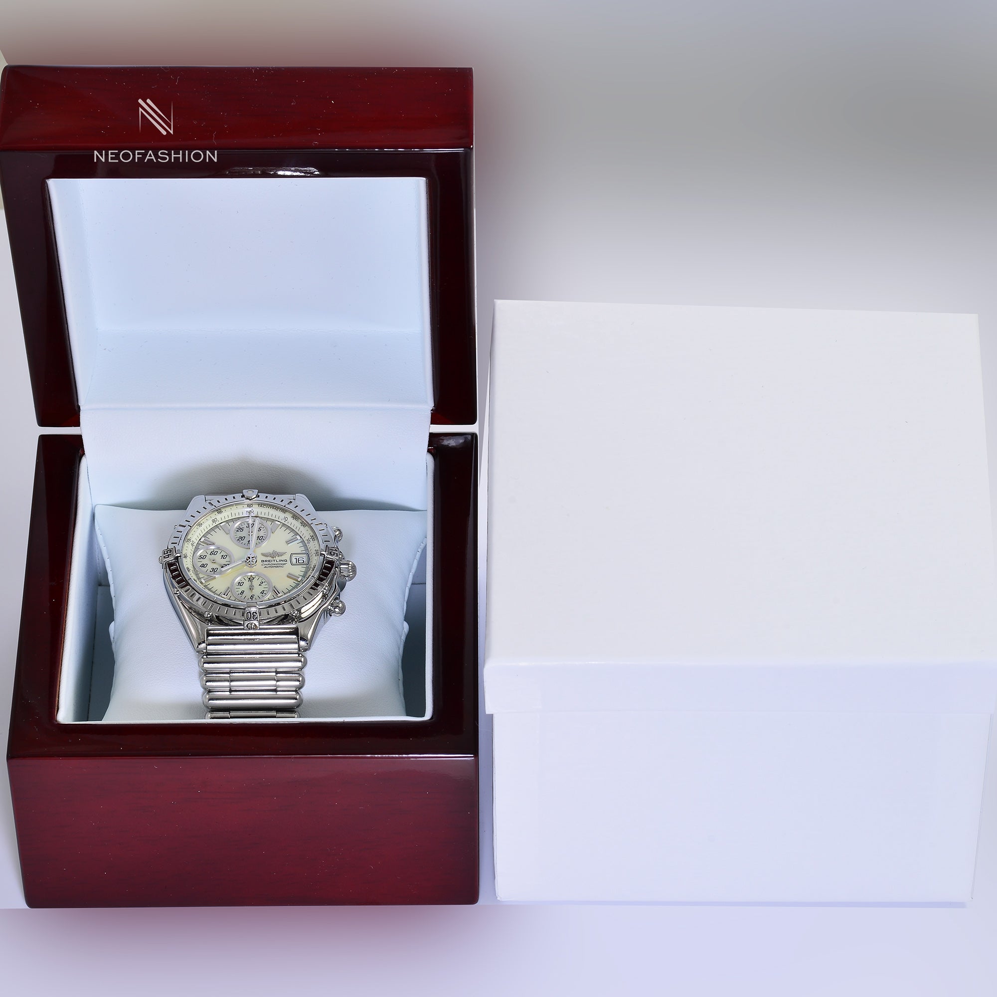 Breitling Chronomat with Mother Of Pearl MOP Dial Bullet Bracelet Watch A13050