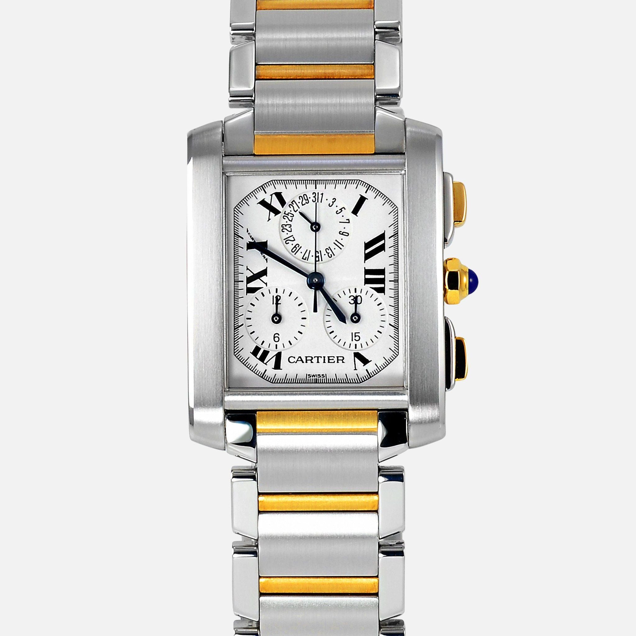 cartier tank francaise chronograph watch