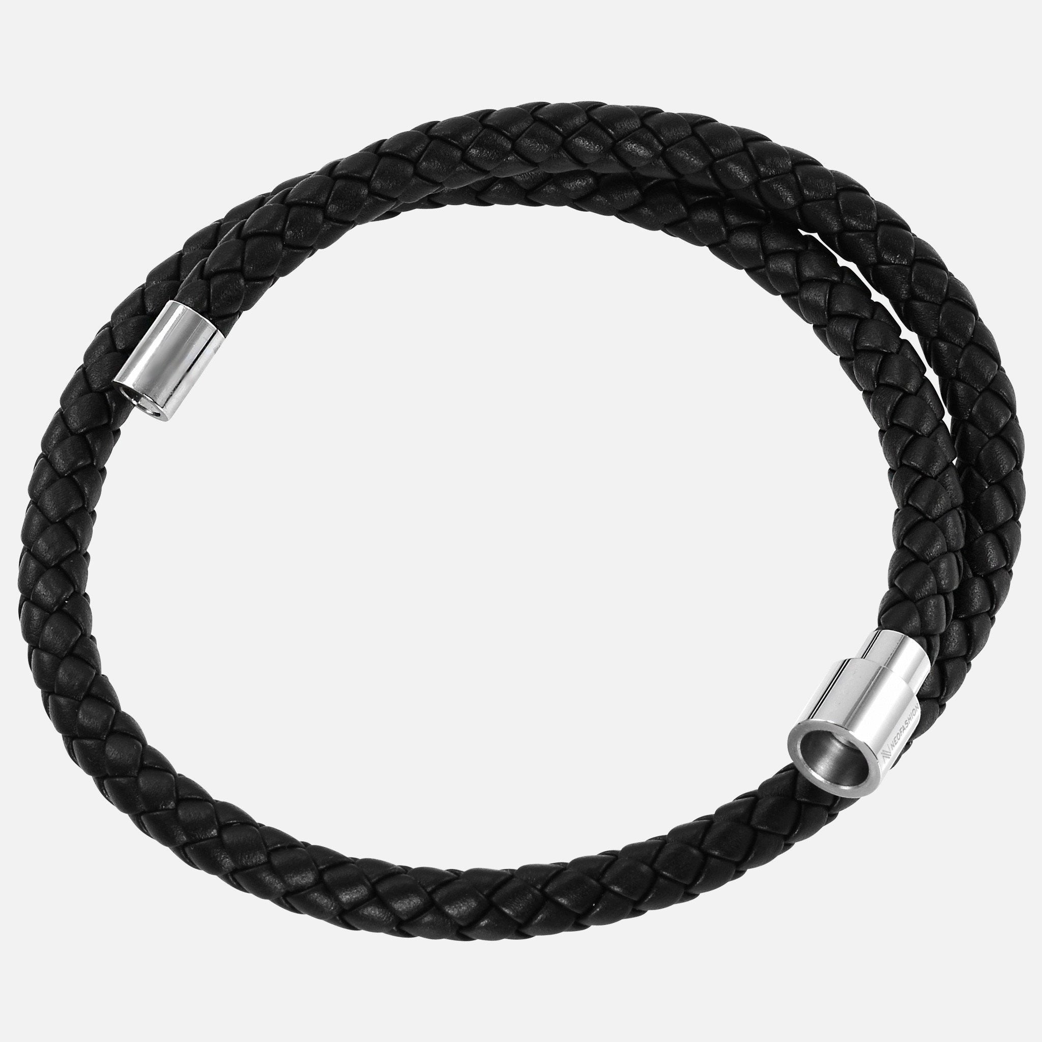 Sekora Braided Nappa Leather Twin Loop Bracelet - DAN ROYTER