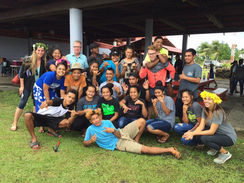 WorldTeach volunteers with students