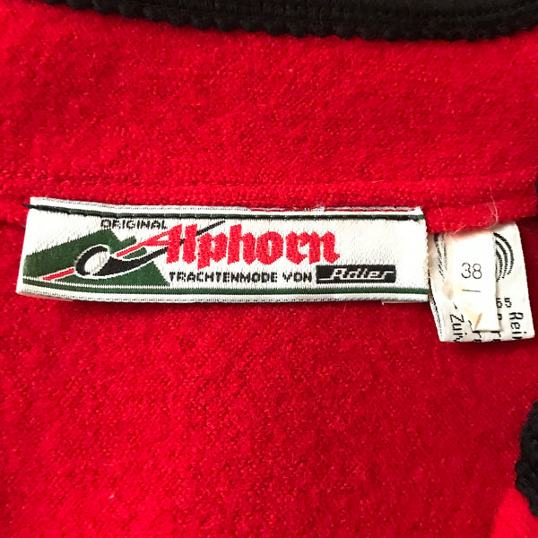 Vintage 1960s Alphorn Bavarian Wool Cropped Red Jacket – Shop ...