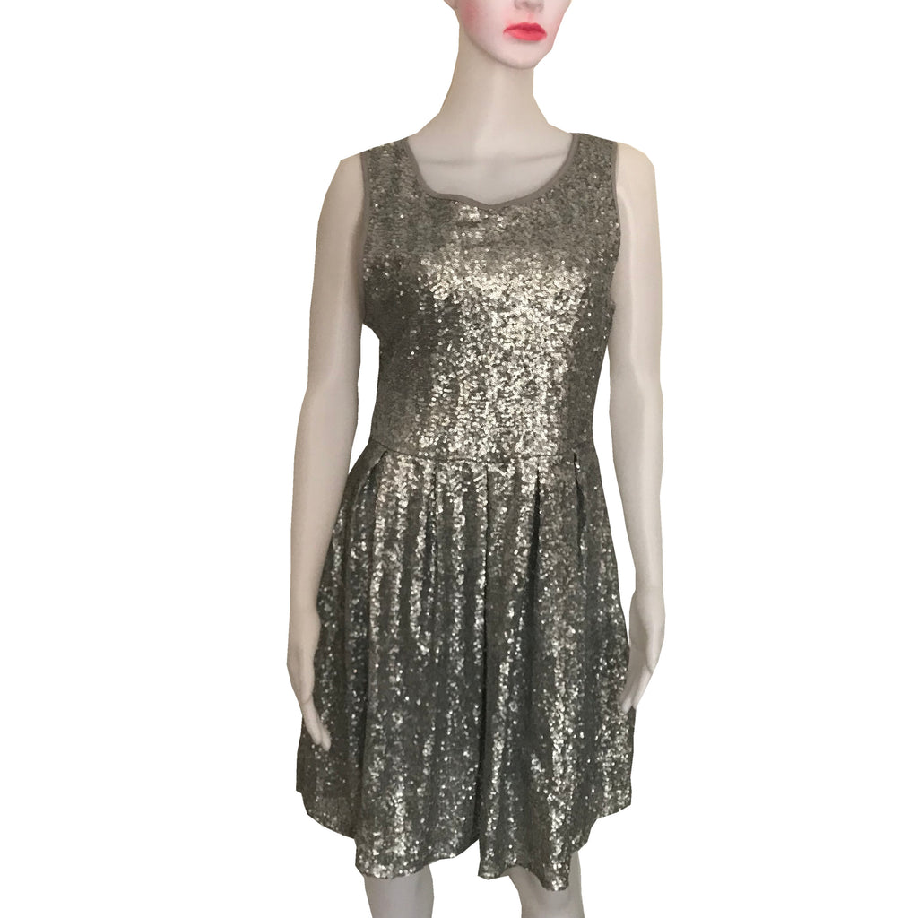 Vintage 1990s Silver Sequined Skater Style Dress – Shop Stylaphile Vintage