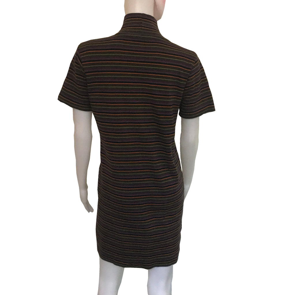 Vintage 1960s Mod Striped Mock Turtleneck Mini-Dress – Shop Stylaphile ...