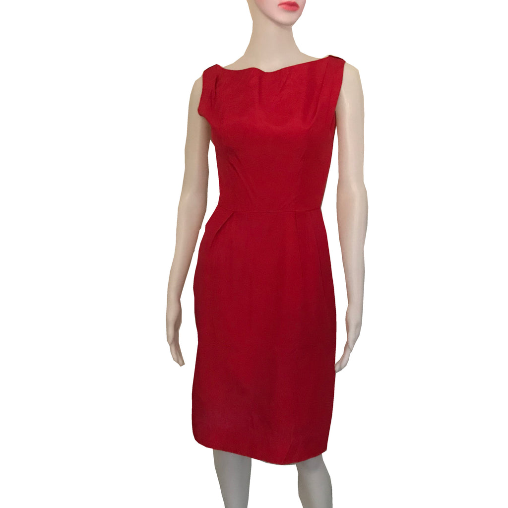 Vintage 1950s Lorrie Deb Red Satin Wiggle Dress – Shop Stylaphile Vintage