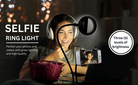 selfie ring light while on laptop