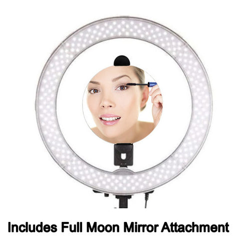 The Socialite 18-Inch iPad Tablet Ring Light with Stand and Mirror