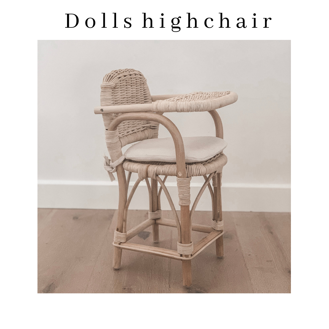 wicker doll high chair