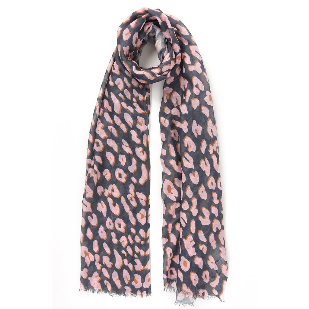 navy print scarf