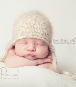 Knitting PATTERN - Knit Baby Hat Pattern - Earflap Hat – Posh Patterns