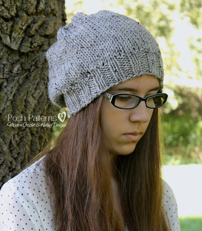 Easy knit pattern hat
