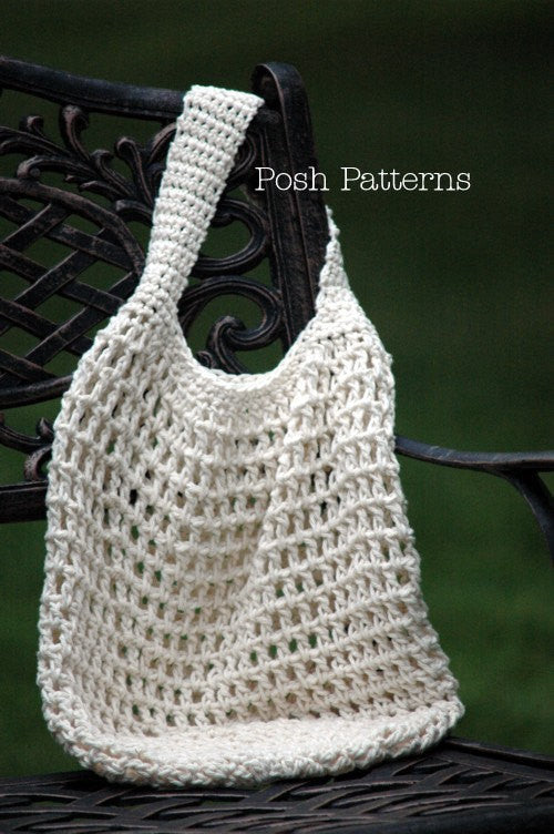 Crochet PATTERN - Market Bag Pattern - Reusable Grocery – Posh Patterns