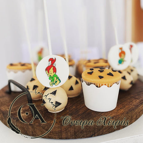 cupcakes μπισκότα ζαχαρόπαστας θεματική βάπτιση σταλίτσα