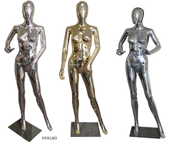 plastic chrome female mannequins