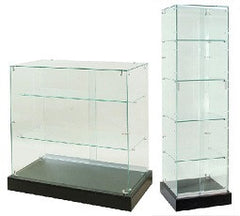 frameless glass display showcase