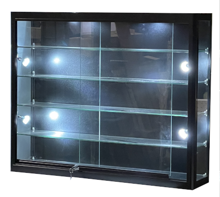 wall mounted glass display cabinet