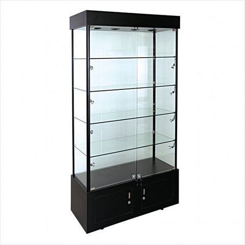 Commercial Display Cases Rectangular Glass Wall Display Case