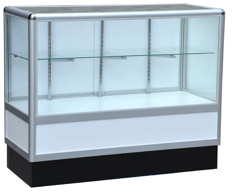 Glass Display Half Vision Aluminum Glass Display Case Unassembled Store Fixture Showcase 1860