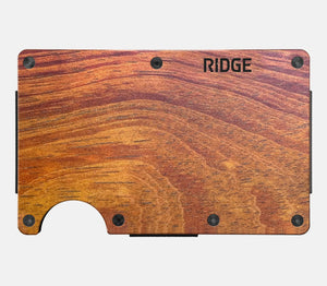 Ridge Mopane Wood Money Clip Wallet - Branding Iron Custom Goods - Ridge Wallet Money Clip