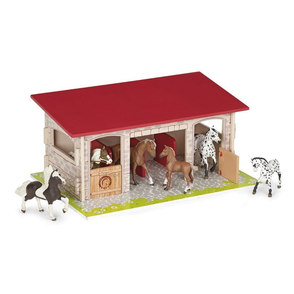 Box equestre, figurines