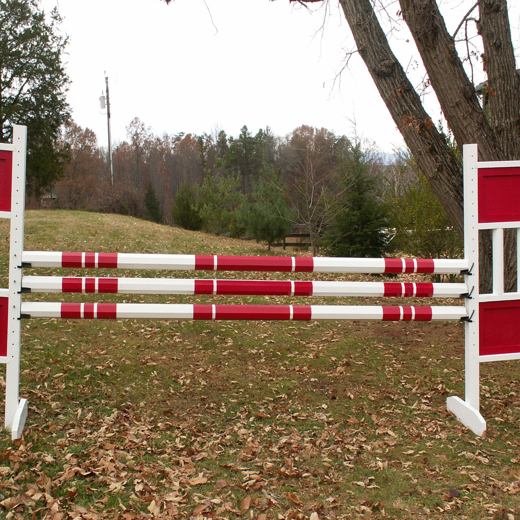 3 Stripe 1 Color ROUND Rails/Poles Wood Horse Jumps Set/3 802