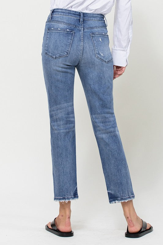 VERVET by Flying Monkey High Rise Slim Crop Straight Jeans – Bellis ...