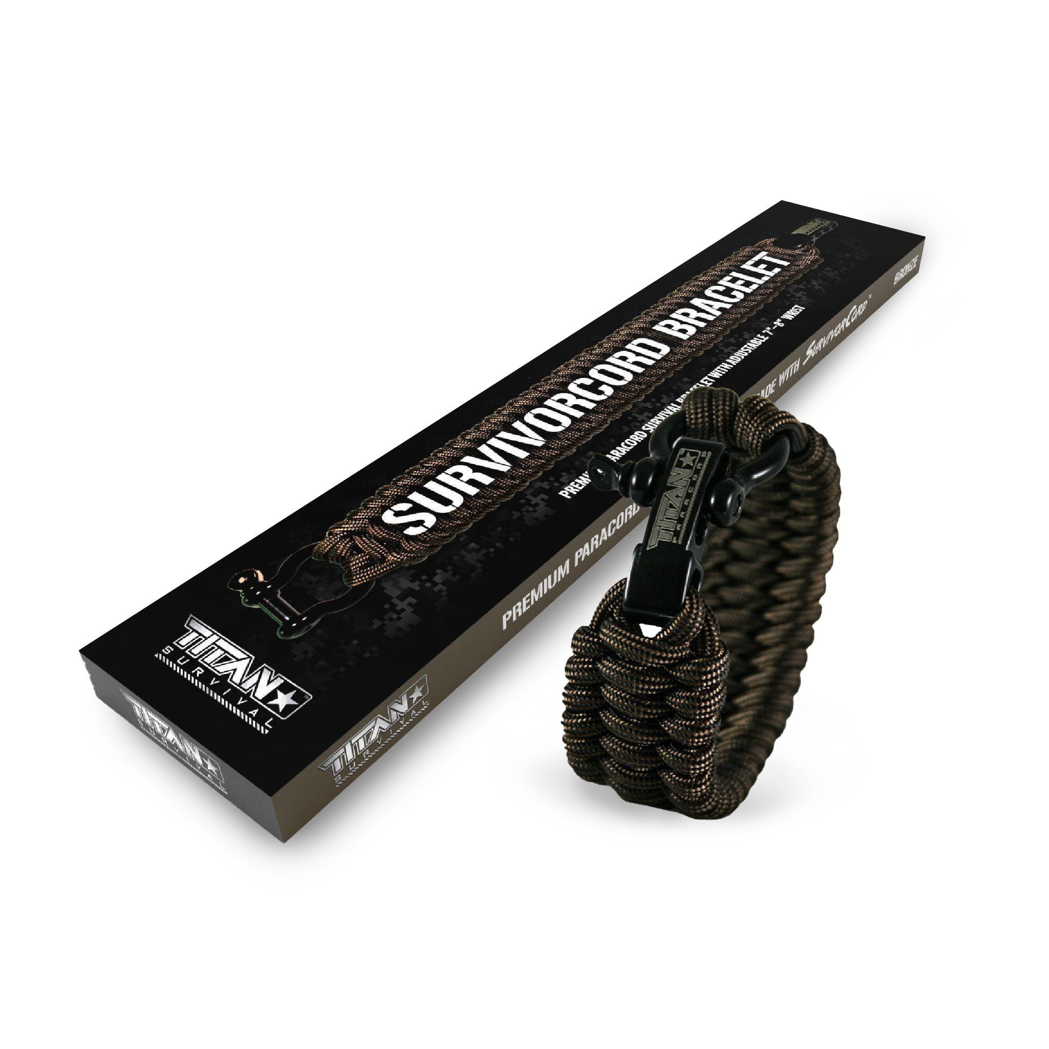 SurvivorCord Paracord Survival Bracelets, TITAN Survival