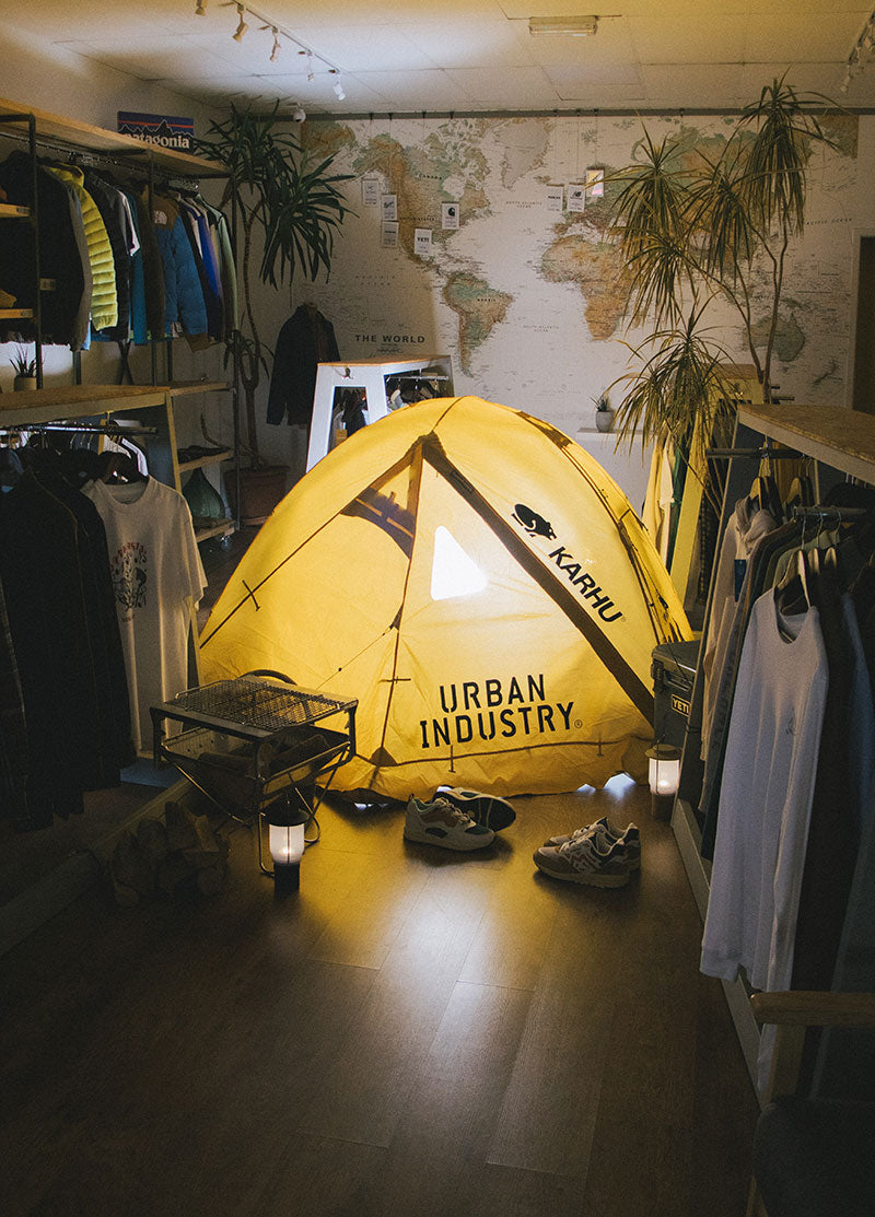 A Karhu shoes Tent Collaboration with Urban Industry