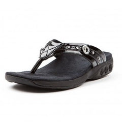 Therafit Black Brittany women's sandal with bling