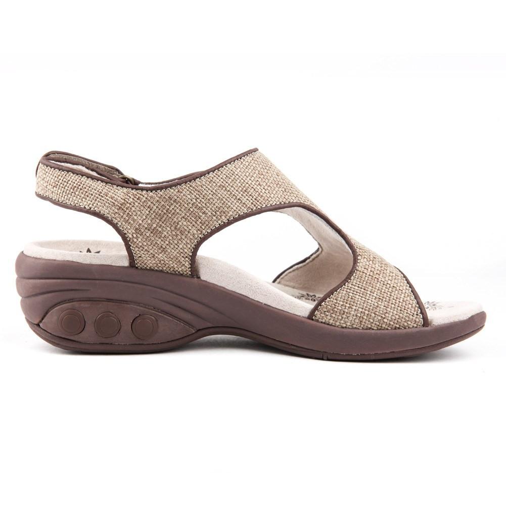 Cassandra Women's Fabric Adjustable Strap Wedge Sandal - Therafit Shoe