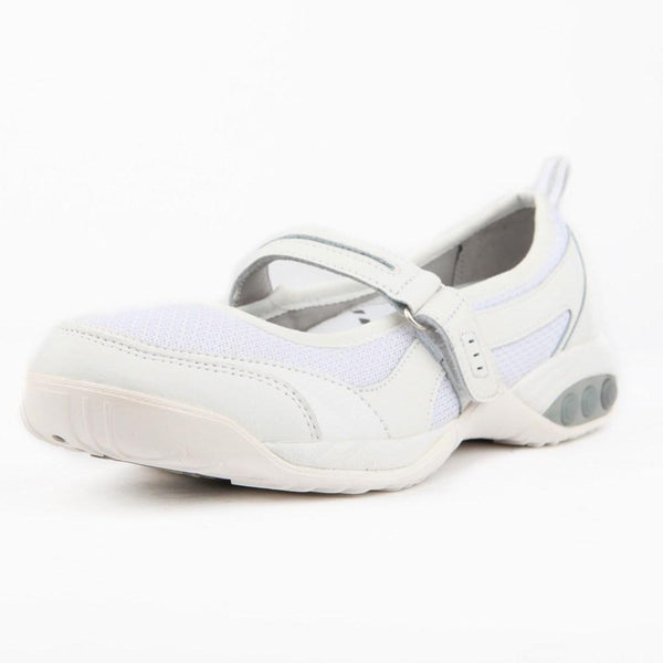 Mary Jane 2.0 Women's White Leather Casual Shoe - Therafit Shoe