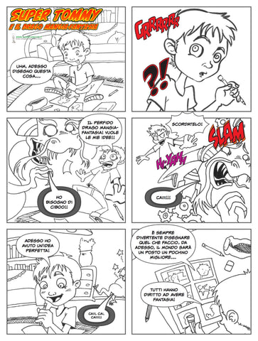 mini fumetto in una pagina