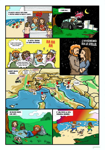 fumetto su commissione su una pagina