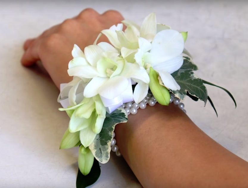 Diy How To Make Wrist Corsage White Dendrobium Orchids Orchidclub Us