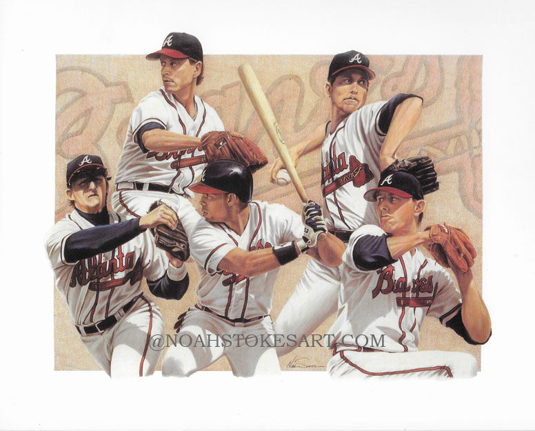 1993 Atlanta Braves All Stars Noah Stokes Art