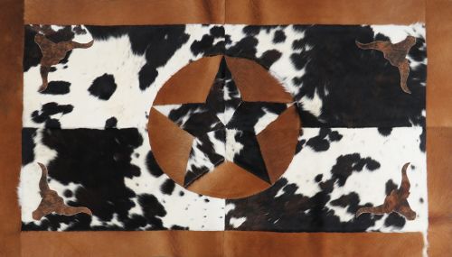 Western Star Cowhide Rug With Longhorn Accent Ec Western Gear